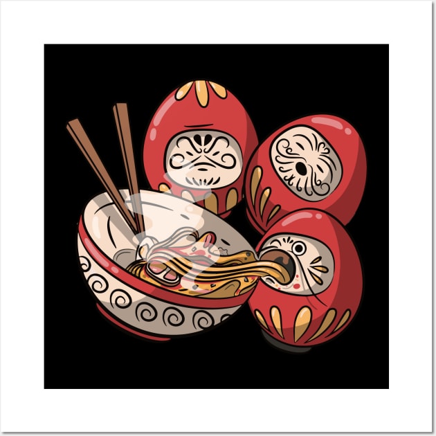 Kawaii Japanese Anime Ramen Soup Bowl Otaku Kokeshi Daruma Ramen Lovers Posters and Art Prints TeePublic